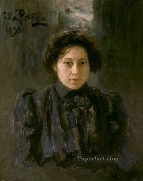  Ruso Pintura al %c3%b3leo - Retrato de la hija del artista Nadezhda Realismo ruso Ilya Repin